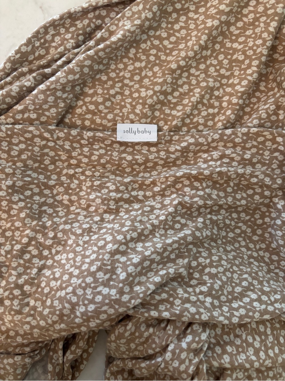 solly baby Tan Floral Muslin Swaddle